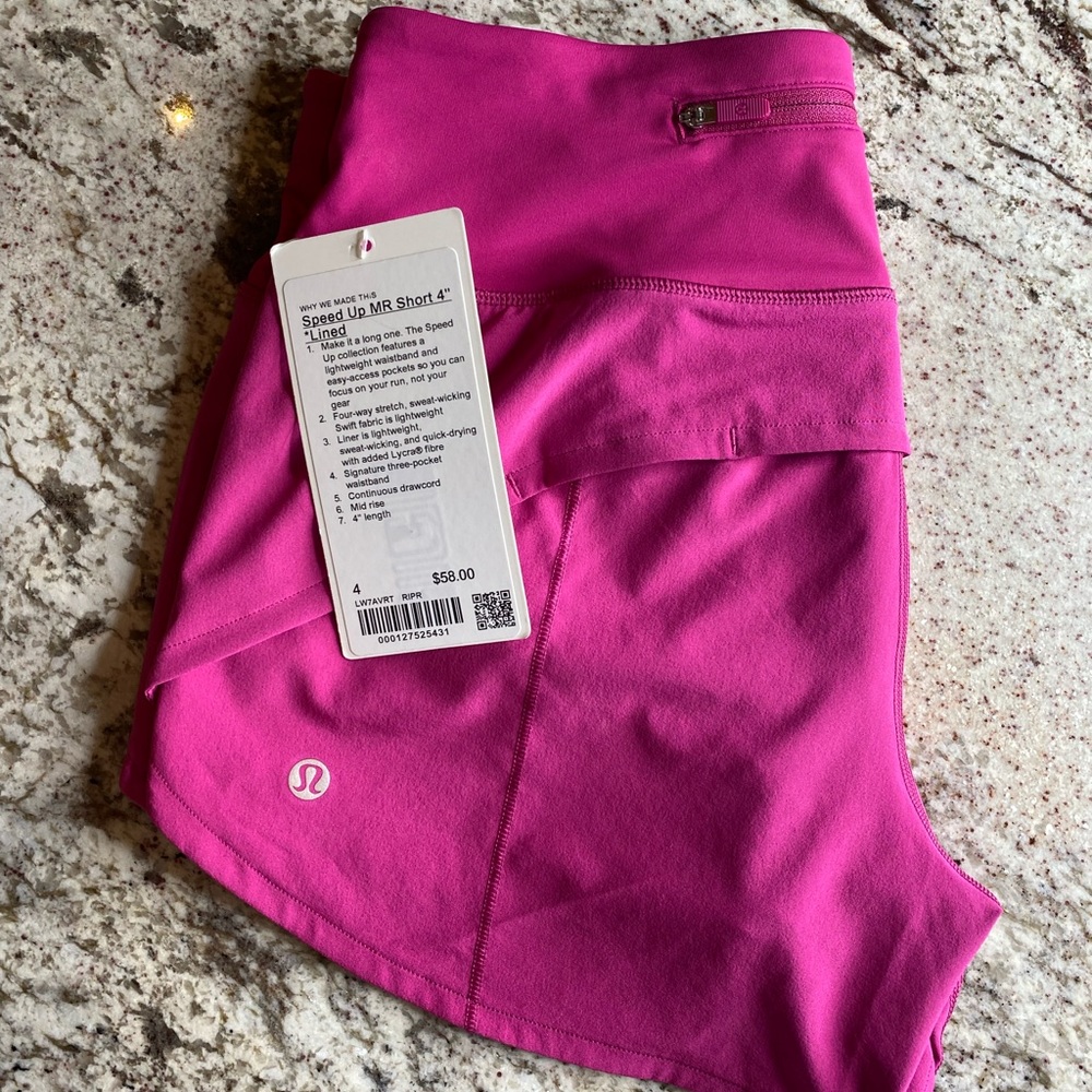 SOLD NWT Lululemon Speed Up Shorts